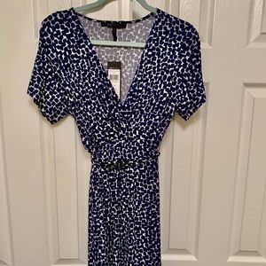 Knit blue and white dress.